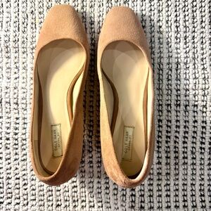 Cole Haan Suede Flats in Light Tan/Blush